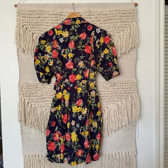 Marissa Webb Multi Floral Printed Puff Sleeve Dress - Picture 7 of 7